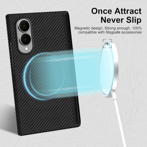 Kaisenkec Magnetic Carbon Fiber Case Designed for Samsung Galaxy Z Fold 8