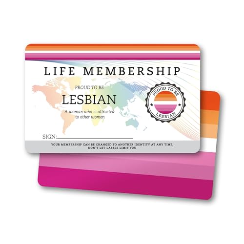 NumeroPhi Lesbischer Stolz Karte, LGBTI Zubehör, Mitgliedskarte, Inklusives Geschenk, PVC