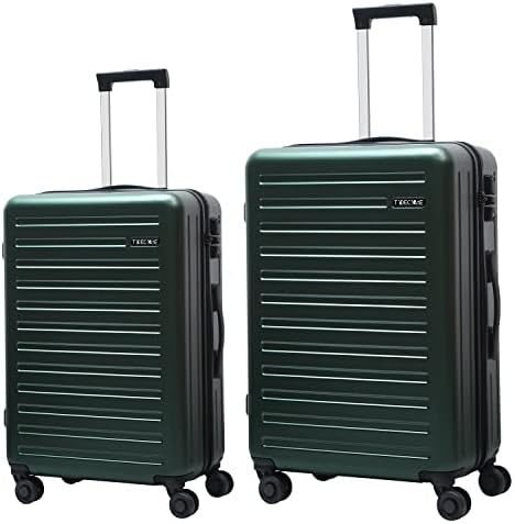 TydeCkare 3 Piece (20/24/28) Luggage Sets Without Any Front Laptop Pocket, Lightweight ABS+PC Suitcase Hardshell with TSA Lock and Spinner Silent Wheels, Convenient for Trips, Dark Gray