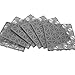 Collections Etc Interlocking Patio 11-1/2" Square Tile Flooring - 6 Piece Set - Easy to Install, Grey