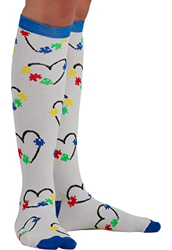 Cherokee Printsupport Women 8-12 Mmhg Support Socks, Plus, Love You To Pieces #TOP3