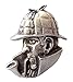 1000 Flags Sherlock Holmes London Pewter Pin Badge