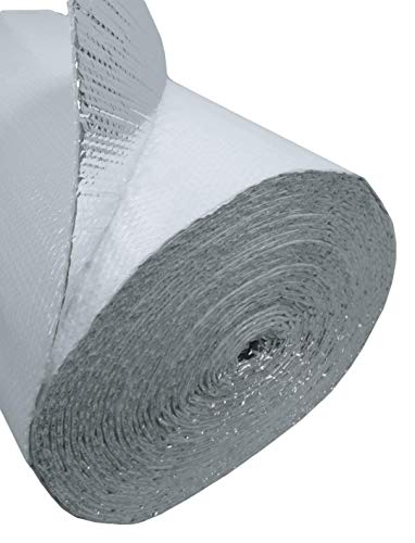 Us Energy Products (4Ft X 100Ft) Nasatech White Double Bubble Aluminum Reflective Aluminum Insulation Roll Solid Metal Building Vapor Barrier - White Concrete Commercial Residential House Buildings #TOP1