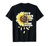 il meglio di 2002 girasole anno di nascita compleanno maglietta