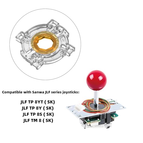 Image of Ruimou 2Pcs GT-Y Octagonal Restrictor Gate Replacement Compatible with Sanwa JLF Series JLF TP 8YT (SK) JLF TP 8Y (SK) JLF TP 8S (SK)