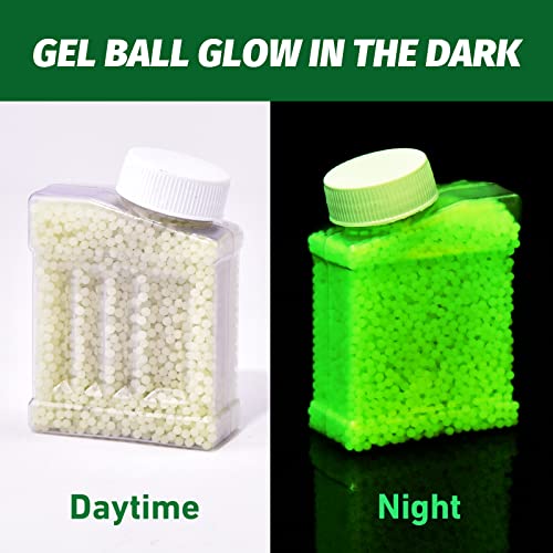 Uxsio Glow In The Dark Gel Ball Blaster Ammo, 7-8Mm Gel Water Beads Refill(2 Bottles), Compatible With Orbeez Gun And Splatter Ball Gun #TOP1