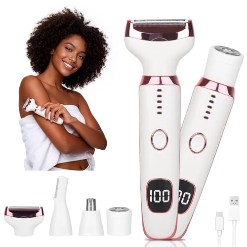 Beanify 2026 Led Display Electric Razor,Beauty Women's Wet & Dry Electric Shaver, Painless 4 in 1 Painless Body Razors,Cordless 3-Blade Ladies Shaver for Legs, Arm, Underarms, Bikini (Multicolor)