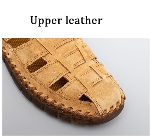 Men's Sandals Outdoor Leather Sandals Hiking Waterproof Athletic Fisherman Water Shoes3