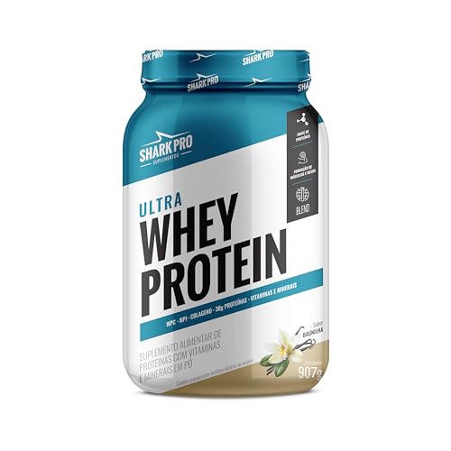 Ultra Whey Protein Sabor Baunilha Pote 907g Shark Pro