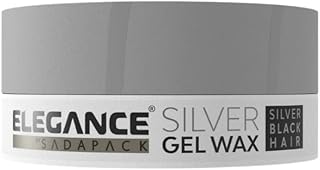 E Elegance Hair Products - Silver Color Hair Styling Gel Wax 4.93 Oz - Medium Control, Shinny Finish, Effortless Elegance