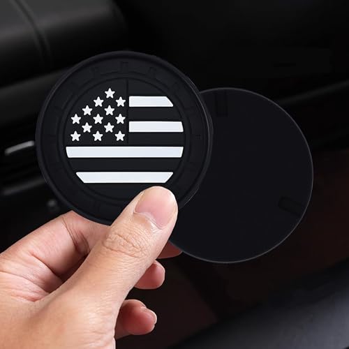 Amooca Portavasos de Coche 4 Piezas Bandera USA Antideslizantes miniatura 6