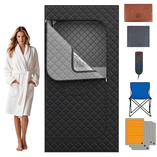 HOMFME Portable Infrared Sauna Box, Full Body Sauna Tent wit