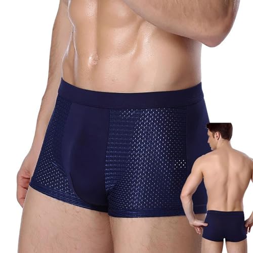 Fiber Boxer Briefs Comfort Soft Breathable Cool Ice Silk Mens Underwear with 3D Pouch4