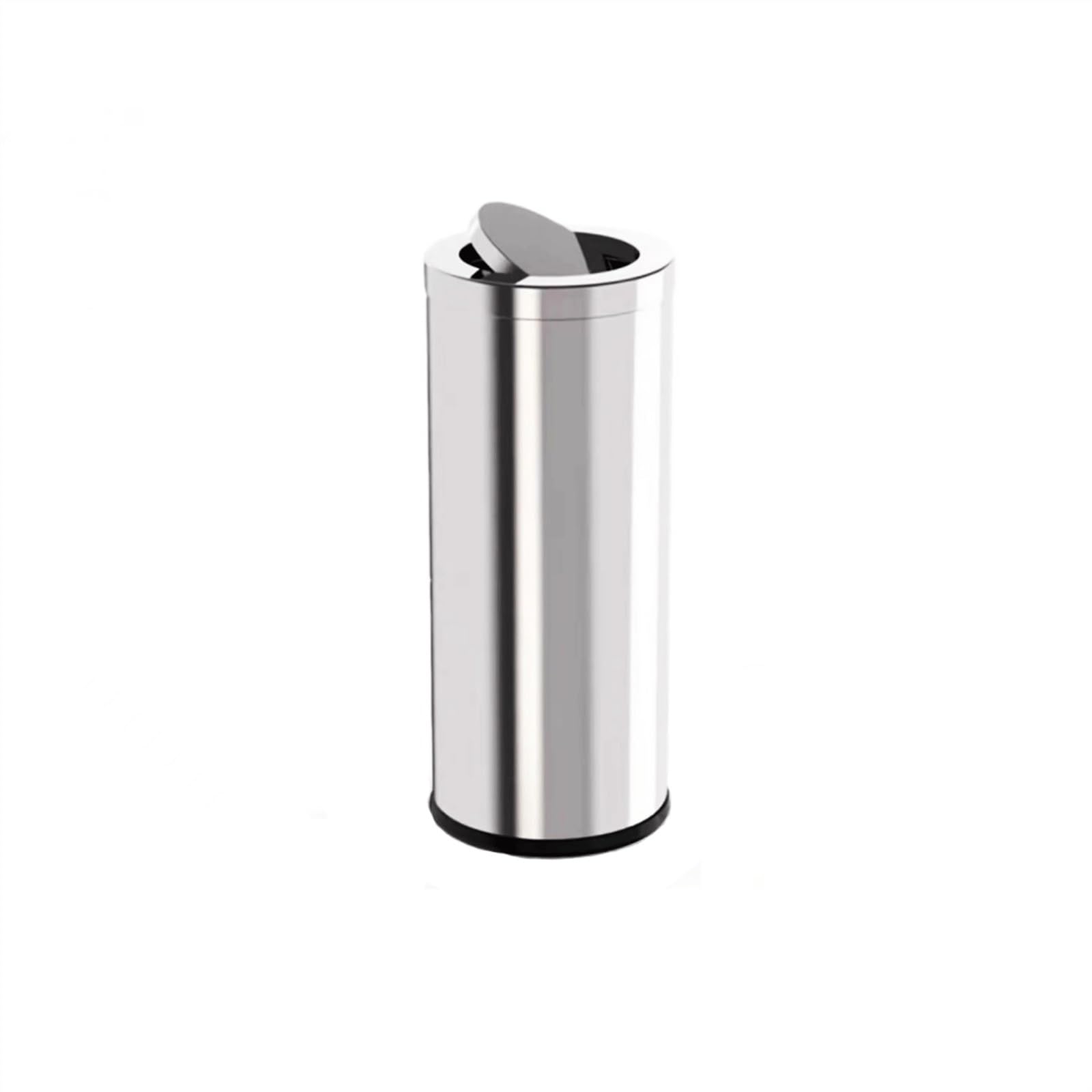 Poubelle, Poubelle en acier inoxydable 15L/25L/50L, extincteur de fumée, poubelle de cuisine ouverte à moitié supérieure en argent, corbeille à papier for le bureau à domicile ,Poubelles intérieures(X