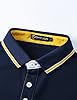 GHYUGR Men's Short Sleeve Polo Shirts Contrasting Colors Collar Golf Rugby Polos,Navy,XXL #2