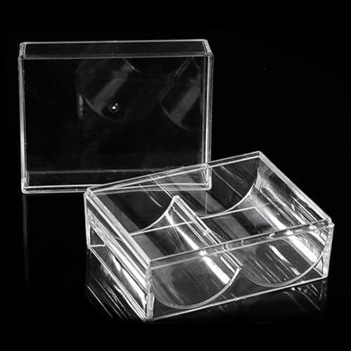 Poker Chip Tray Case – Clear Acrylic 2-Slot Poker Chip Display | Holds 40 Standard-Sized Chips | Poker-Table Accessory Organizer | for Home Game Night Party - Thumbnail 3