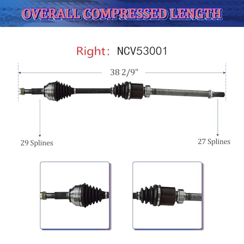 Maxfavor CV Axle Shaft Assembly Front Right Side for 2008-2013 Nissan Rogue by Maxfavor - Used condition - Image 3