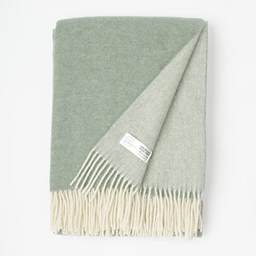 Cozy Blankets | Wool Blanket/Throw | 100% New Zealand Wool | Perfect For Home And Outdoors | Virgin Wool Blanket With Fringes 55"X79"(140 X 200 Cm) (Gray) #TOP2