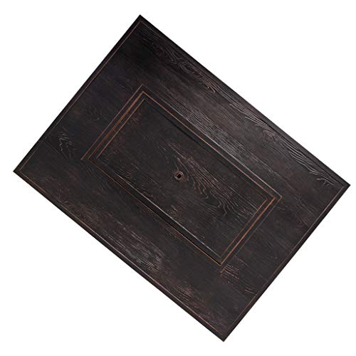 Fire Sense 62734 Sawyer Aluminum Convertible Gas Fire Pit Table 55,000 Btu Multi-Functional Outdoor Firepit With Fire Bowl Lid, Nylon Cover & Clear Fire Glass - Bronze Finish - Rectangular 48" #TOP2