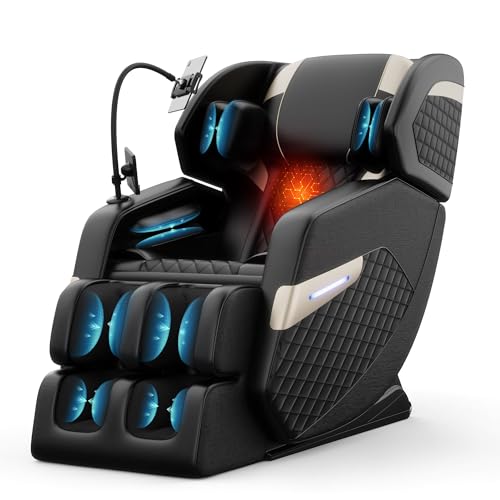 Zero Gravity Massage Chair Full Body Shiatsu Massage Chair Recliner with Heat, Air Pressure Massage, Foot Rollers, Bluetooth Speaker, Touch Screen, Luxury Home Relaxation Back Fatigue Pain Relief
