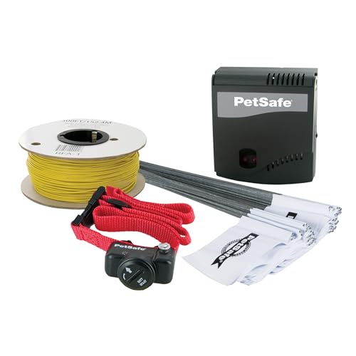 PetSafe - Système de Clôture Anti-Fugue avec Fil pour Chien de Plus 3,6 Kg – 4 Niveaux de stimulations - Tous Types de Jardin (jusqu'à 0.13 Hectares) -...