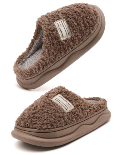 Image of Slippers for Women Men, Memory Foam Slippers for Women, Soft Thick Fuzzy Bedroom House Shoes Indoor Outdoor