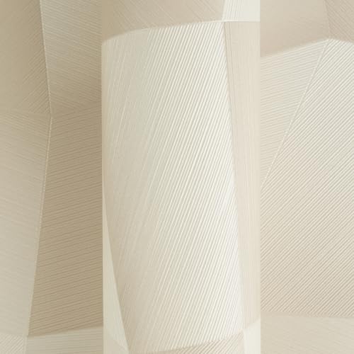 Livingwalls A.S. Création Vibes & Styles Damian Refined Dimensions tapeta na flizelinie – geometryczny wygląd 3D, odcienie szarości, winyl, grafika, tapeta geometryczna, 10,05 m x 0,53 m, beżowa
