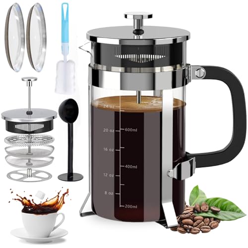 La mejor selección de Precio de Cafeteras en Walmart los más recomendados. 50 Prensa Francesa De Vidrio,Cafetera Prensa Francesa 1 Litro De Vidrio Resistente a Altas Temperaturas y Acero Inoxidable, Para Preparar Café o Tisana, Ideal Para Café Molido e...