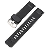 Cinturino sportivo a sgancio rapido in silicone morbido da 23 mm adatto for Casio Pro Trek PRW-6800/6900 PRW-70/50/30, for escursioni all'aperto(Black-S)