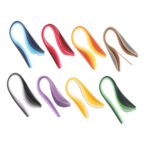 VILLCASE 8 Pack Quilling Strips DIY Paper Quilling Kit Colorful Paper Quilling Crafts Supplies