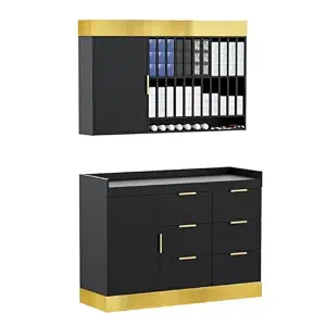OmySalon Wall-Mounted Hair Color Organizer and Storage Cabinet for Salons