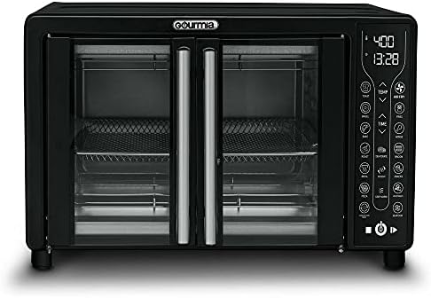 Digital French Door Air Fryer Toaster Oven, Black
