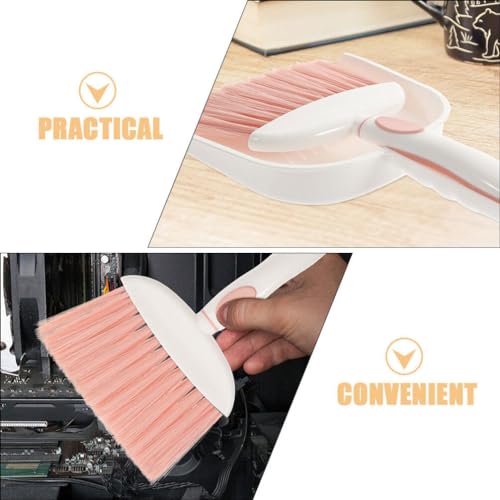 Alipis 1set Broom and Dustpan Ergonomic Small Cleaning Brush Lightweight Material for Efficient Home Car Use for Dust Dirt and Debris Removal Tight Spaces