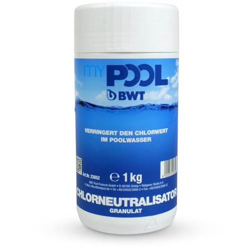 myPOOL Chlorneutralisator Granulat 1 kg - Senkt Chlorwert im Poolwasser - Schnell wirksam nach Schockchlorung oder Überdosierung - Vor Poolentleerung Restchlor neutralisieren