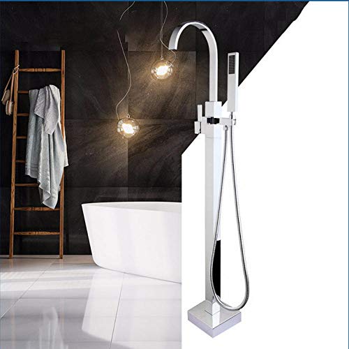 Douche de salle de bain îlot avec mitigeur de sol pour des moments de détente dans votre baignoire