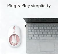 MiPow x Miffy Bluetooth Wireless Maus, kleine tragbare Maus, geeignet für Laptops, Tablets usw., Tracking reibungslos, kompatibel mit PC und Mac, Windows und macOS,Pink - Ostern Geschenke – Ansicht 9
