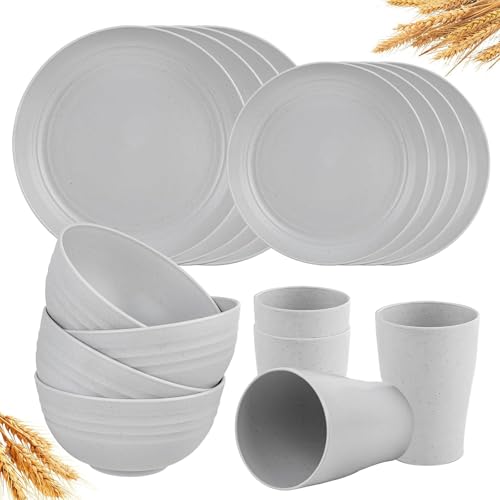 Vajilla de 16/32 piezas para 4-8 – Vajilla resistente a la rotura para uso diario – Perfecto para apartamentos, camping, caravana – Apto para lavavajillas y microondas – Estilo moderno Vajilla de 16/32 piezas para 4-8 – Vajilla resistente a la rotura para uso diario – Perfecto para apartamentos, camping, caravana – Apto para lavavajillas y microondas – Estilo moderno