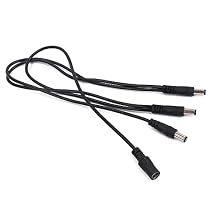 3-Way Daisy Chain Cable Splitter Power Supply Cables for Guitar Effects High Conductivity Od05 Black