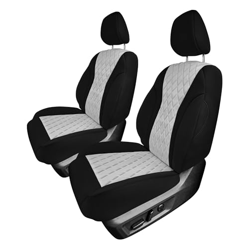 FH Group Custom-Fit Car Seat Covers Specifically Made for 2021-2026 Nissan Rogue, Front Set Gray Ultraflex Neoprene Waterproof Automotive Seat Cover by FH Group - Used condition - US$51.27