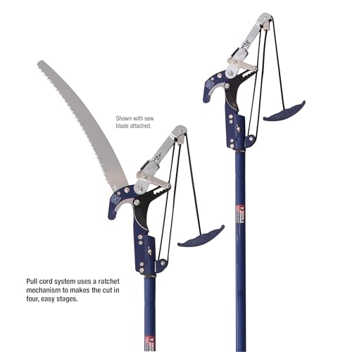 Spear & Jackson 4945RP Ratchet Action Telescopic Tree Pruner, Extendable Long Reach Trimmer with High Carbon Steel Saw, Easy Pruning & Cutting for Trees, Twigs and Branches, Extends up to 2.98m (117") - Image 2