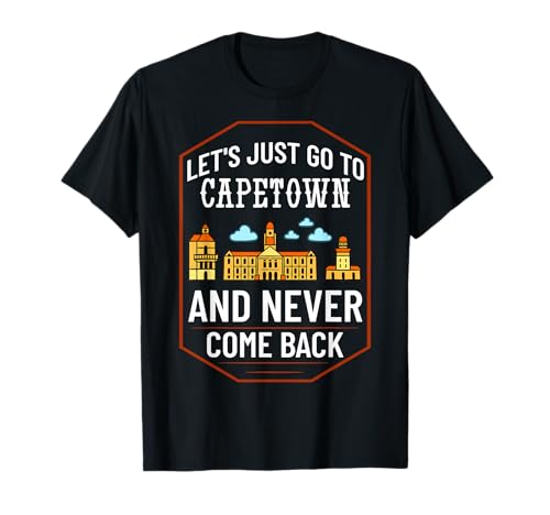 Capetown South Africa City Skyline Map Travel T-Shirt