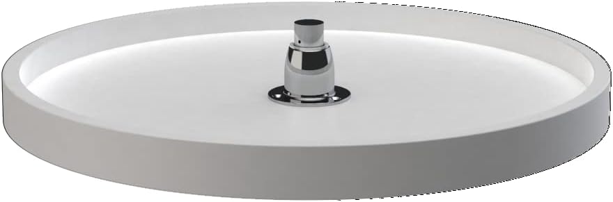 REV-A-SHELF Polymer Full-Circle 1-Shelf Lazy Susan w/Bottom Mount Rotating Post for Corner Wall Cabinets
