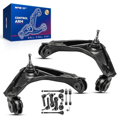 KAX Front Upper Control Arm & Lower Ball Joint Sway Bar End Links Pitman/Idler Arm Tie Rod End for Chevy GMC Sierra Silverado 1500 2500 3500 HD Hummer H2 Suspension Kit K6693 K620054 K80631 12pcs