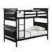 Picket House Furnishings Trent Twin Over Twin Bunk Bed in Antique Black