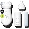 NuFACE Trinity+ Microcurrent Facial Device + Effective Lip & Eye Attachment - FDA Cleared Skin Tightening & Face Toning Device for Targeted Treatment + Microcurrent Gel Activator, Silk Creme