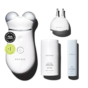 NUFACE Trinity+ Facial Massager + Lip & Eye Attachment – FDA-Cleared Face Sculpting Tool, Targeted Lift for Brows, Eyes & Lips, Reduces & Smooths Smile, Fine Lines – Microcurrent Facial Device