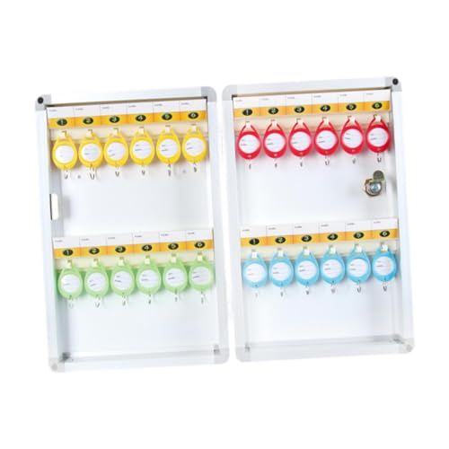 Gitohoni Key Lock Box Key Organizer Holder Box Wall Mount Key Cabinet Organizer for Rental, 24 Position