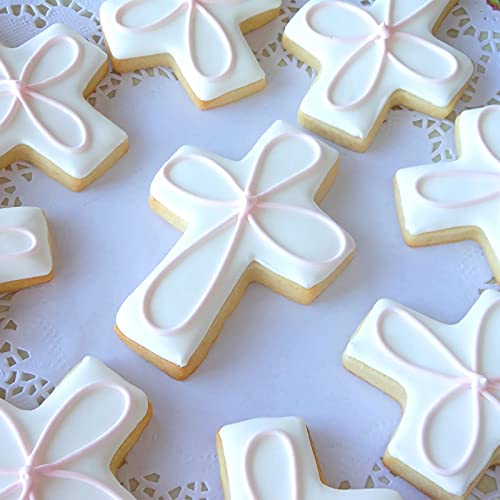 Cross Cookie Cutter Shapes Set, Azflyife 5 Piece Stainless Steel Metal Biscuit Mold Cookie Cutters With Chalice Holy Cup Crucifix Crucifixion For Easter Halloween Christmas Religious Baptism Communion #TOP6