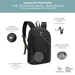 Travelon Anti-Theft The Voyages Small Backpack with XL Water Bottle Pocket - Image 3