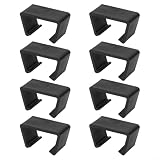 Clip per mobili da esterno, connettori componibili per mobili da giardino, morsetti in rattan, set da patio, per tutte le stagioni, staffe modulari per divano nero, confezione da 4 o 8 (8 pezzi da 72